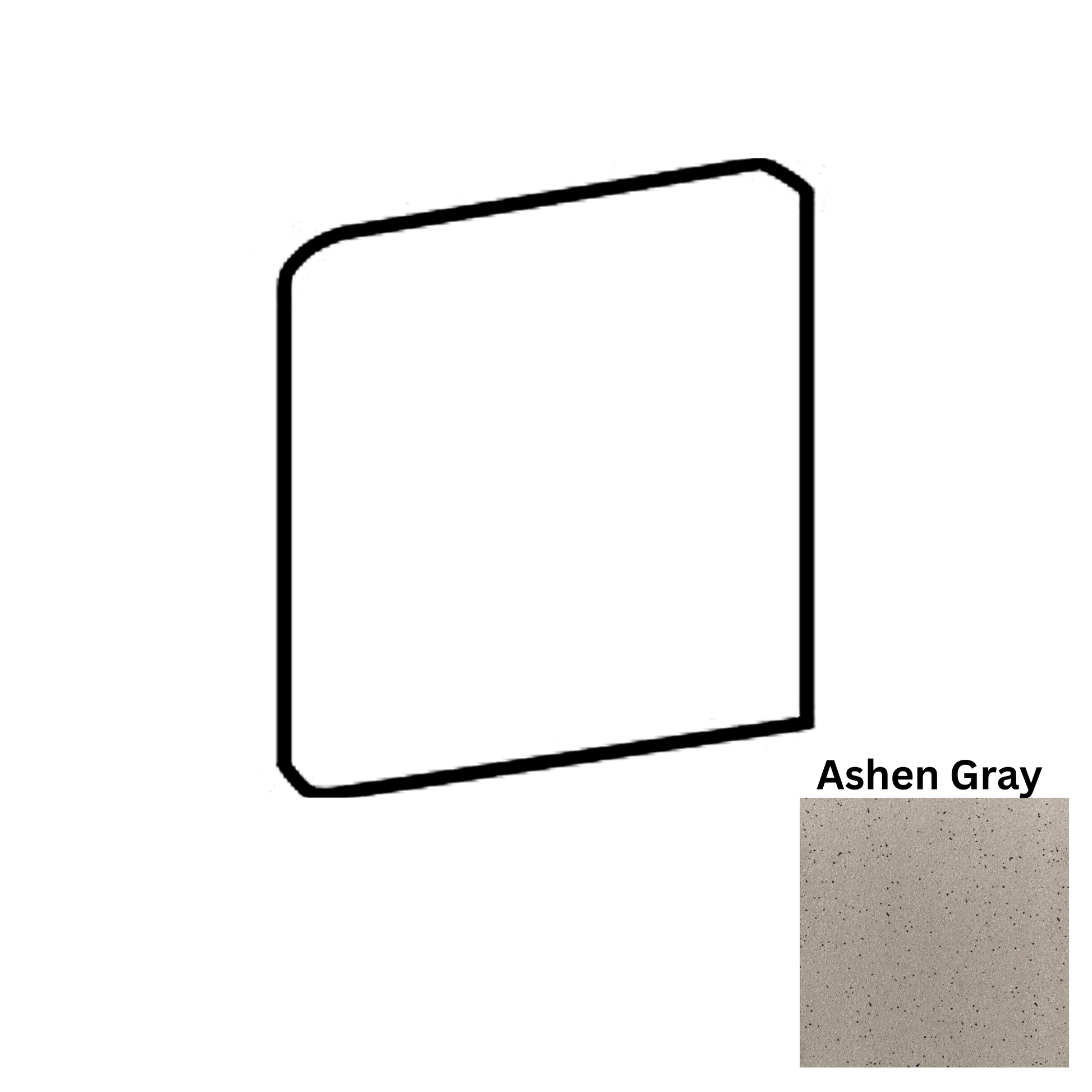 Accessory Daltile - Quarry Textures - Ashen Gray - QCRL1665 Bullnose Corner Matte Daltile