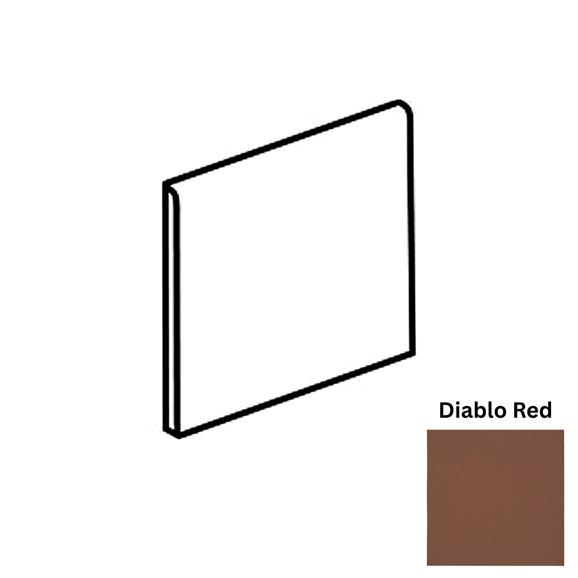 Accessory Daltile - Quarry Textures - Diablo Red Q1885 Bullnose Matte Daltile
