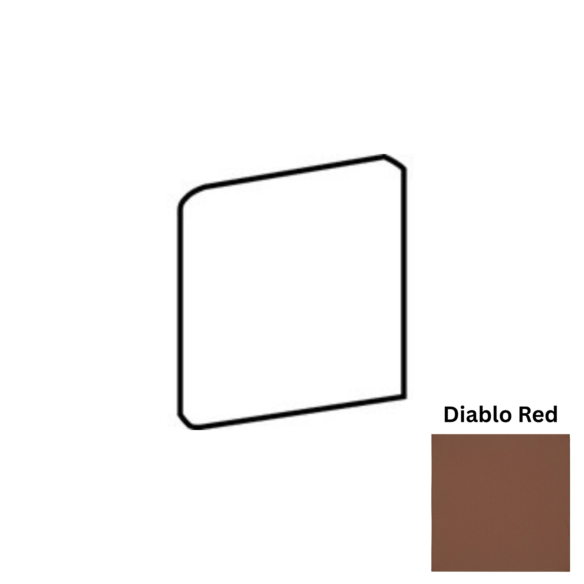 Accessory Daltile - Quarry Textures - Diablo Red QCRL1885 Bullnose Corner Matte Daltile
