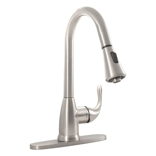 Bathroom Faucet MSI - 1 Handle Pull-Down Sprayer Kitchen Faucet - 803 Brushed Nickel MSI