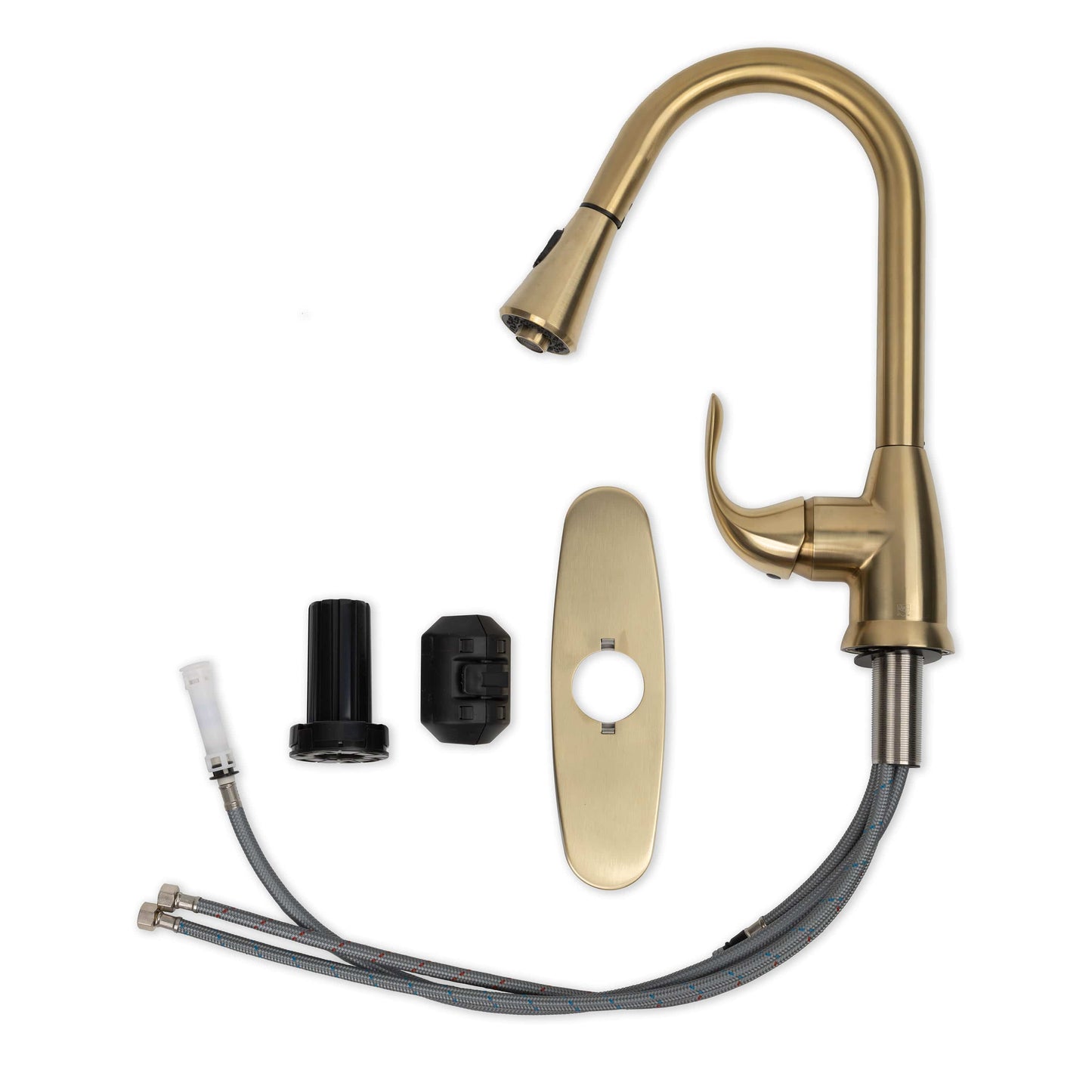 Bathroom Faucet MSI - 1 Handle Pull-Down Sprayer Kitchen Faucet - 803 Gold MSI