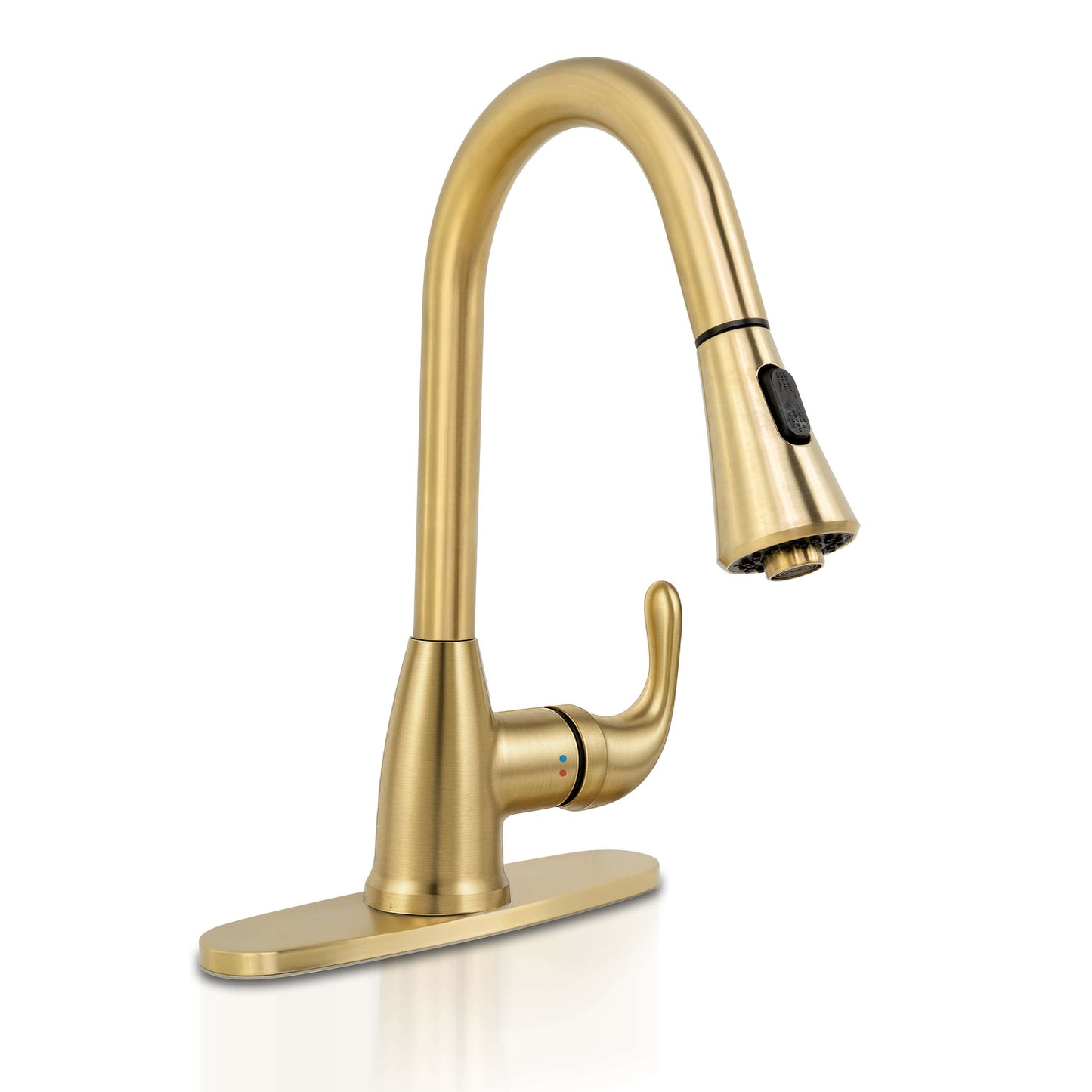 Bathroom Faucet MSI - 1 Handle Pull-Down Sprayer Kitchen Faucet - 803 Gold MSI