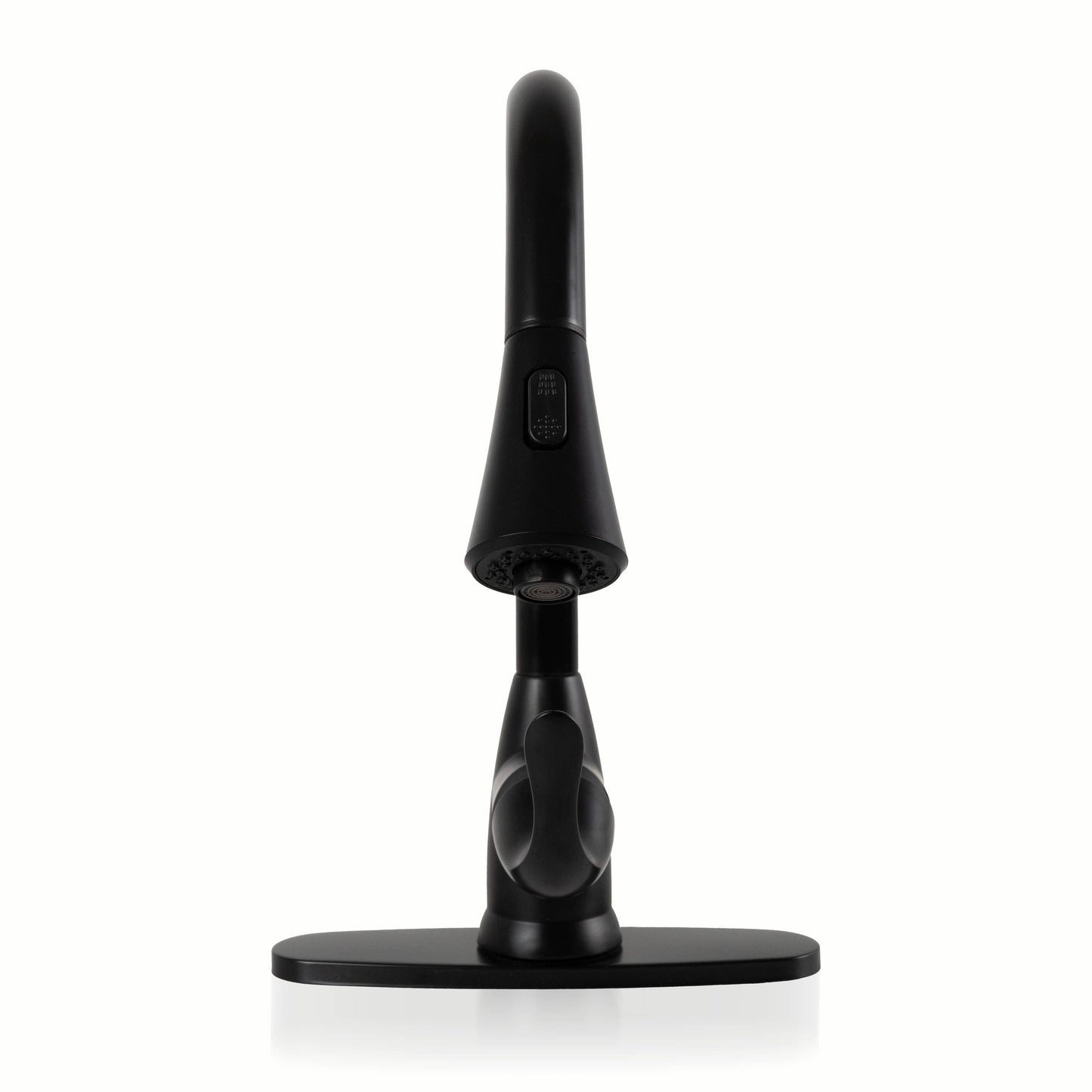 Bathroom Faucet MSI - 1-Handle Pull-Down Sprayer Kitchen Faucet with Deckplate - 803 Matte Black MSI