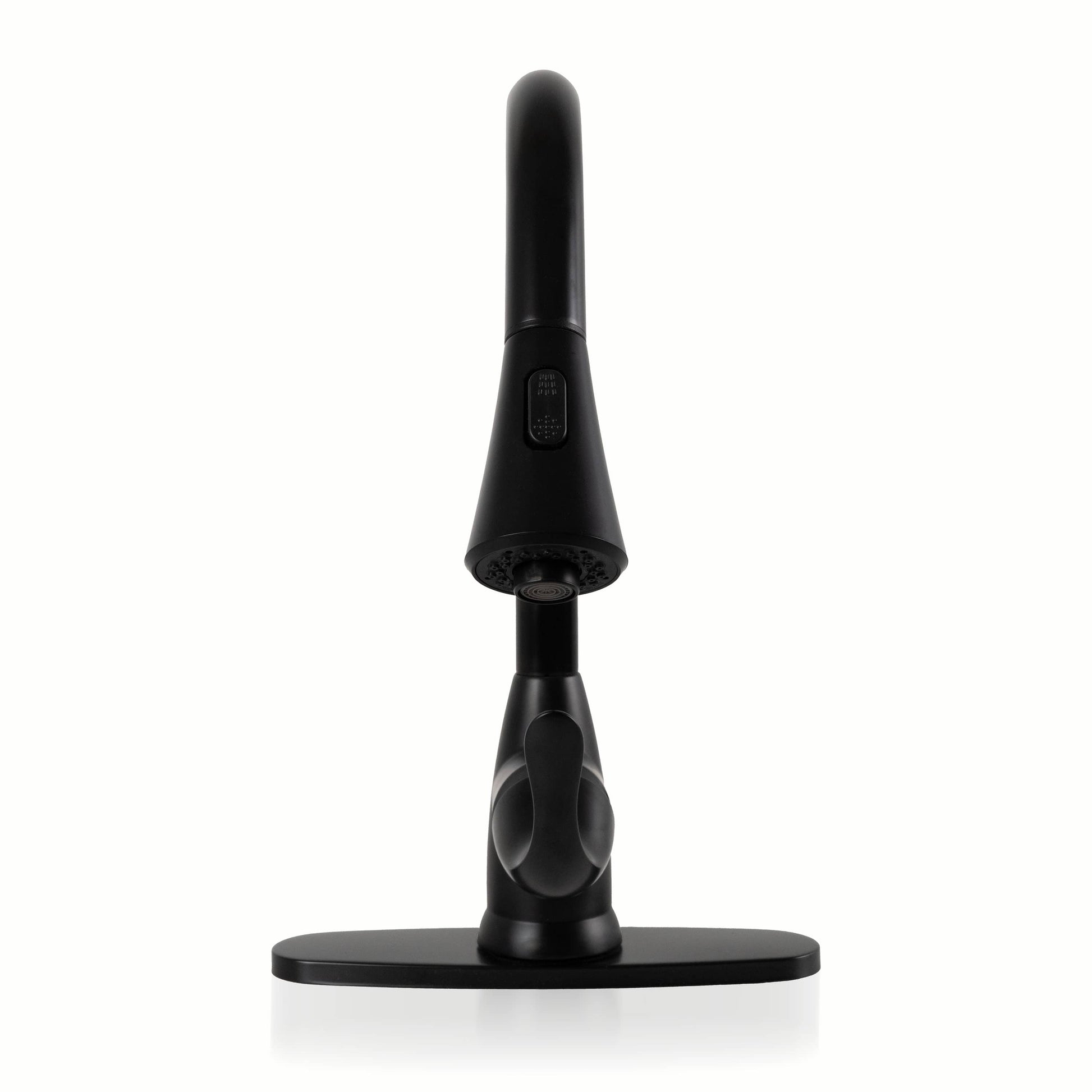 Bathroom Faucet MSI - 1-Handle Pull-Down Sprayer Kitchen Faucet with Deckplate - 803 Matte Black MSI