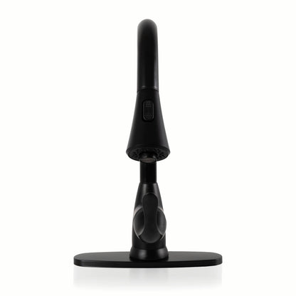 Bathroom Faucet MSI - 1-Handle Pull-Down Sprayer Kitchen Faucet with Deckplate - 803 Matte Black MSI