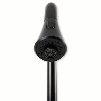 Bathroom Faucet MSI - 1-Handle Pull-Down Sprayer Kitchen Faucet with Deckplate - 803 Matte Black MSI