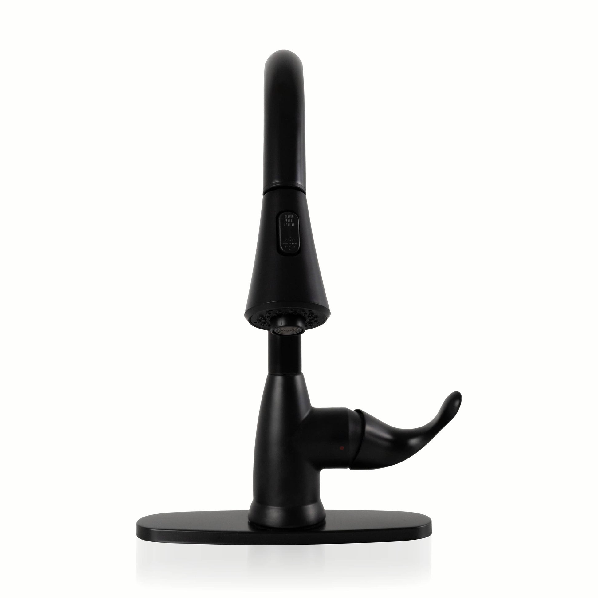 Bathroom Faucet MSI - 1-Handle Pull-Down Sprayer Kitchen Faucet with Deckplate - 803 Matte Black MSI
