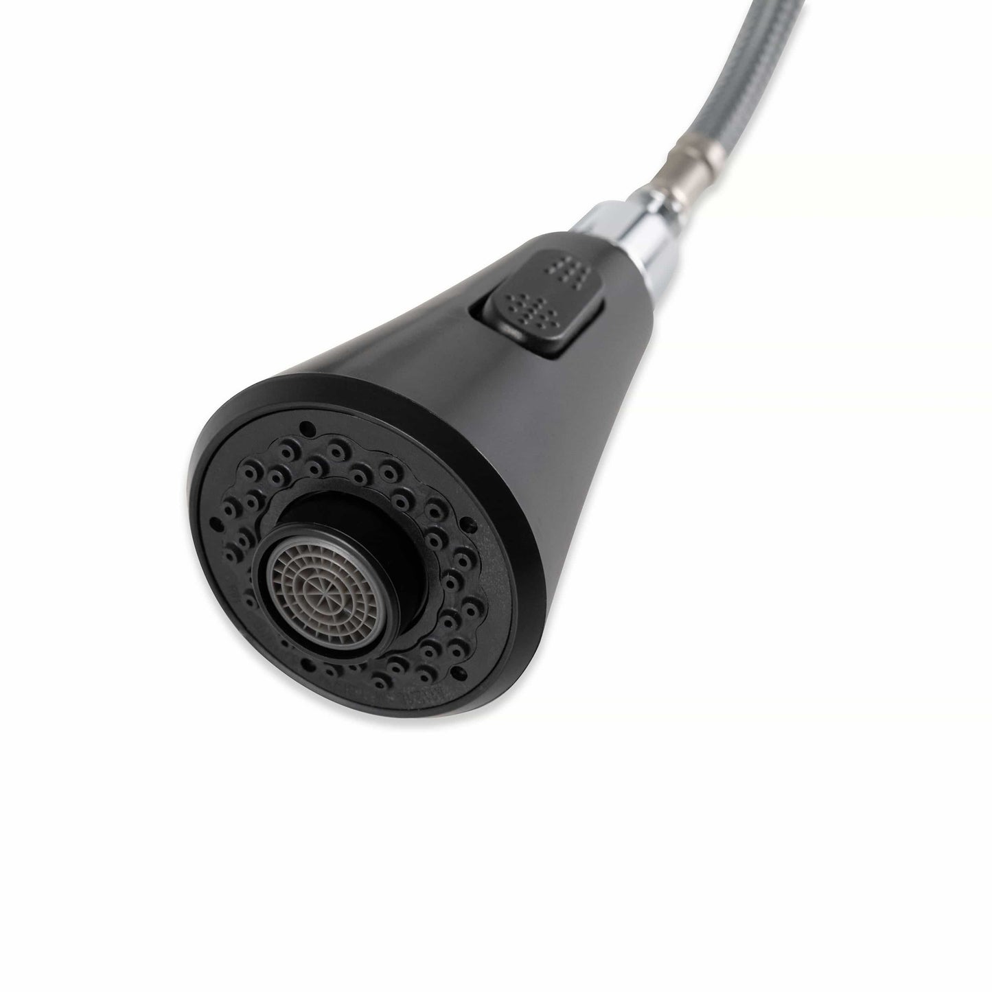 Bathroom Faucet MSI - 1-Handle Pull-Down Sprayer Kitchen Faucet with Deckplate - 803 Matte Black MSI