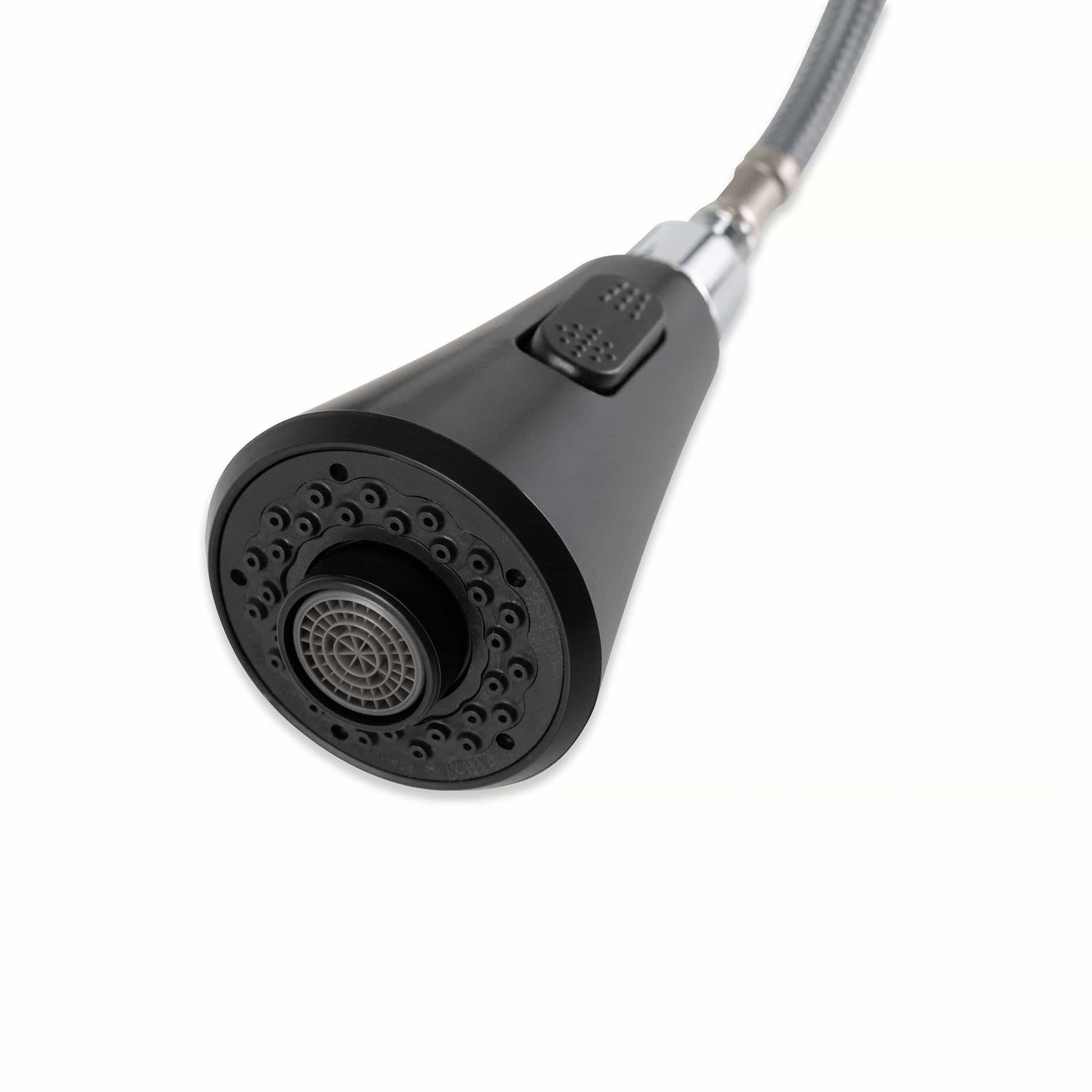 Bathroom Faucet MSI - 1-Handle Pull-Down Sprayer Kitchen Faucet with Deckplate - 803 Matte Black MSI