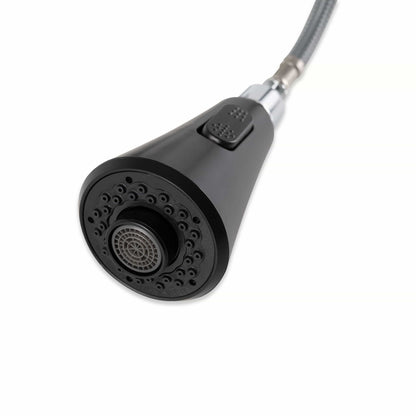 Bathroom Faucet MSI - 1-Handle Pull-Down Sprayer Kitchen Faucet with Deckplate - 803 Matte Black MSI