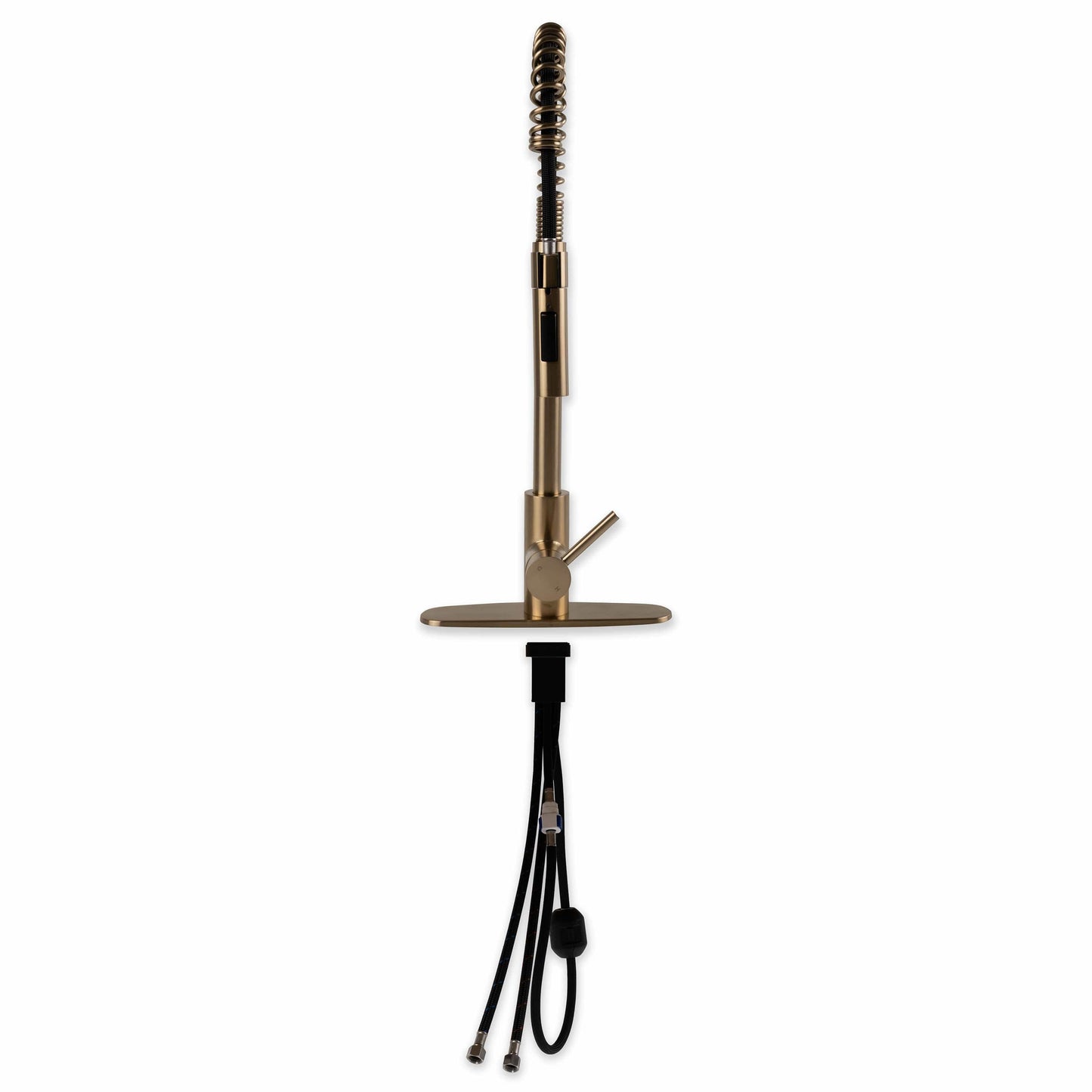 Bathroom Faucet MSI - 1-Handle Pull-Down Sprayer Kitchen Faucet with deckplate - 804 Gold MSI