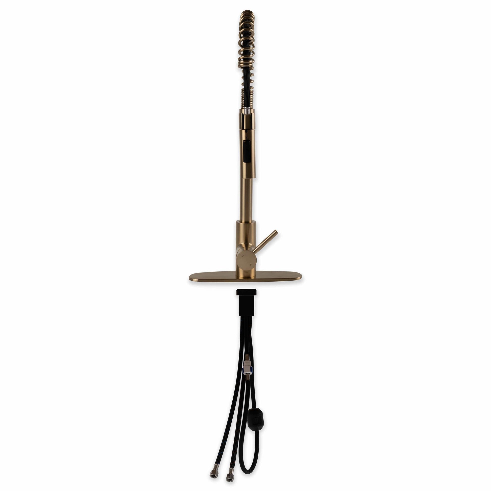 Bathroom Faucet MSI - 1-Handle Pull-Down Sprayer Kitchen Faucet with deckplate - 804 Gold MSI