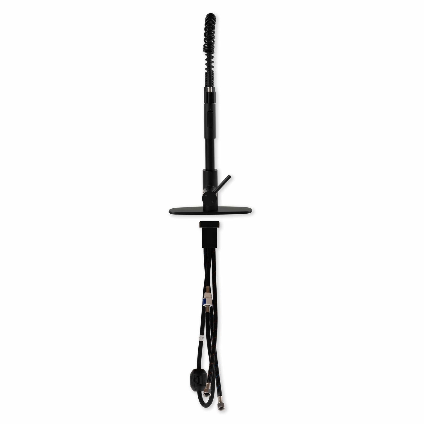 Bathroom Faucet MSI - 1-Handle Pull-Down Sprayer Kitchen Faucet with deckplate - 804 Matte Black MSI
