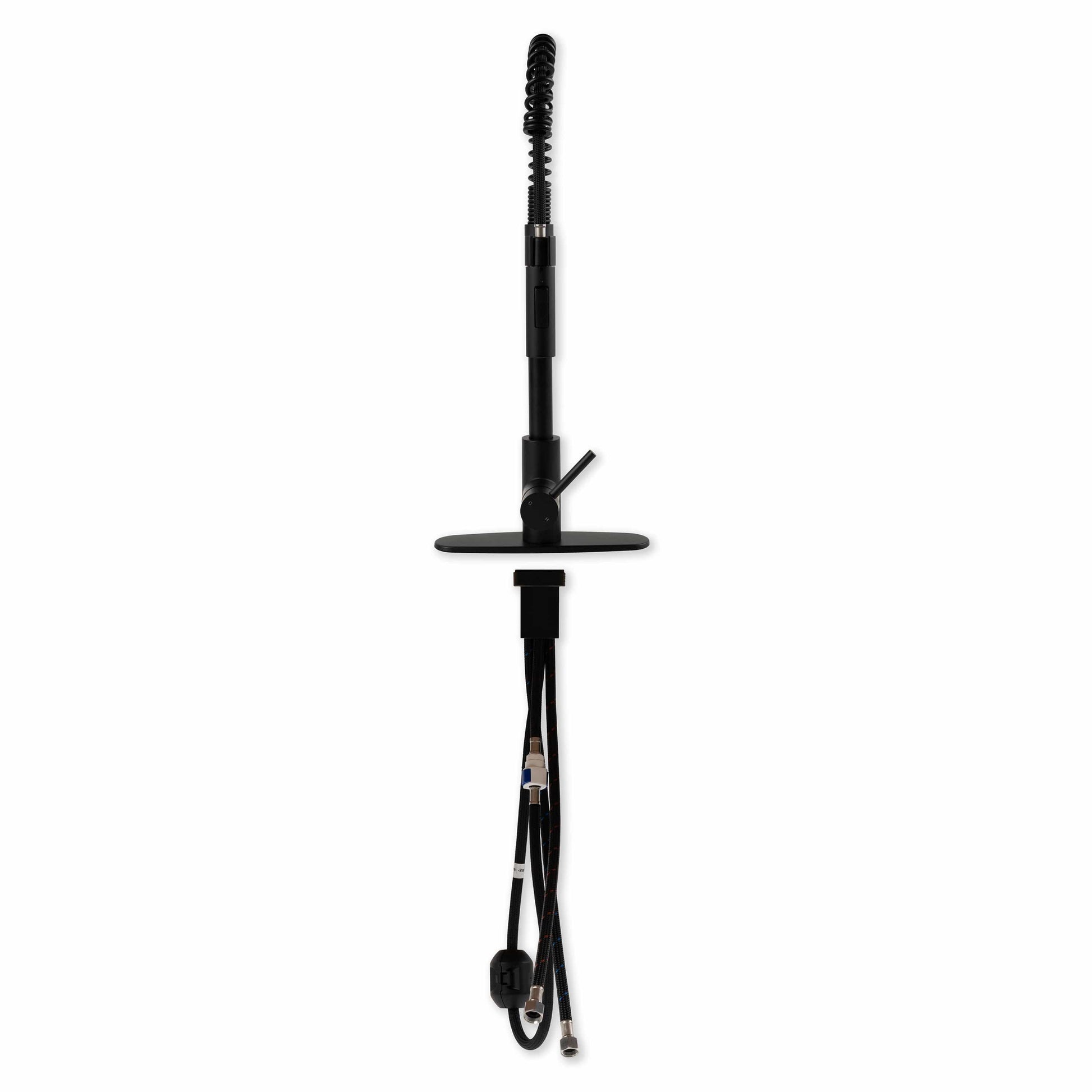 Bathroom Faucet MSI - 1-Handle Pull-Down Sprayer Kitchen Faucet with deckplate - 804 Matte Black MSI