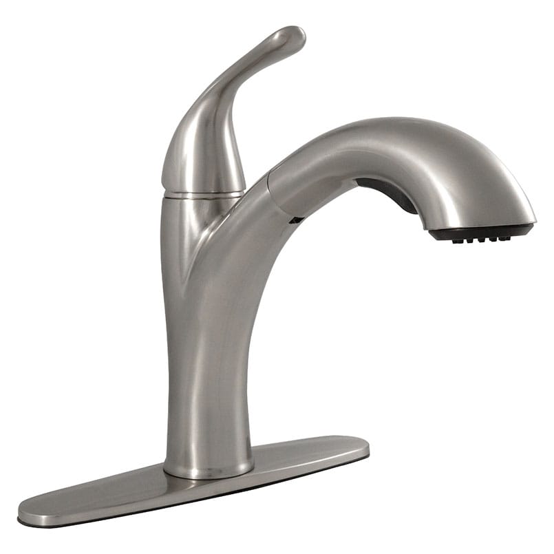 Bathroom Faucet MSI - 1-Handle Pull-Out Sprayer Kitchen Faucet - 804 Brushed Nickel MSI
