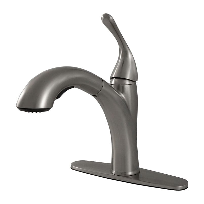 Bathroom Faucet MSI - 1-Handle Pull-Out Sprayer Kitchen Faucet - 804 Brushed Nickel MSI