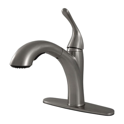Bathroom Faucet MSI - 1-Handle Pull-Out Sprayer Kitchen Faucet - 804 Brushed Nickel MSI