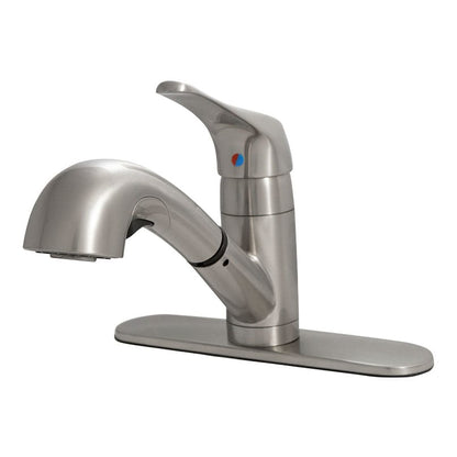 Bathroom Faucet MSI - 1-Handle Pull-Out Sprayer Kitchen Faucet - 805 Brushed Nickel MSI