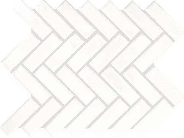 Daltile Color Wheel Mosaic Arctic White 1x3 Herringbone
