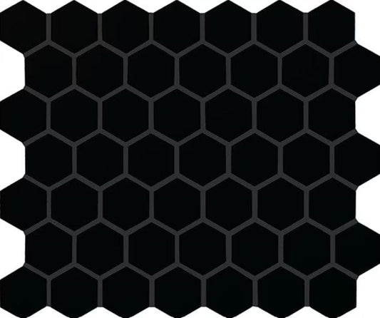 Ceramic Tile Daltile - Color Wheel Mosaic - Black 1.5" Hexagon Box Daltile