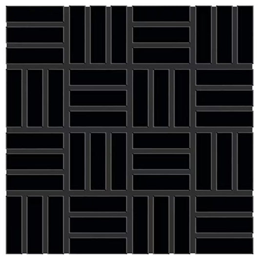 Ceramic Tile Daltile - Color Wheel Mosaic - Black 1 x 3 Lattice Weave Mosaic Box Daltile