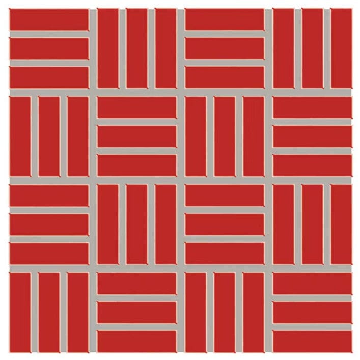 Ceramic Tile Daltile - Color Wheel Mosaic - Currant 1 x 3 Lattice Weave Mosaic Daltile