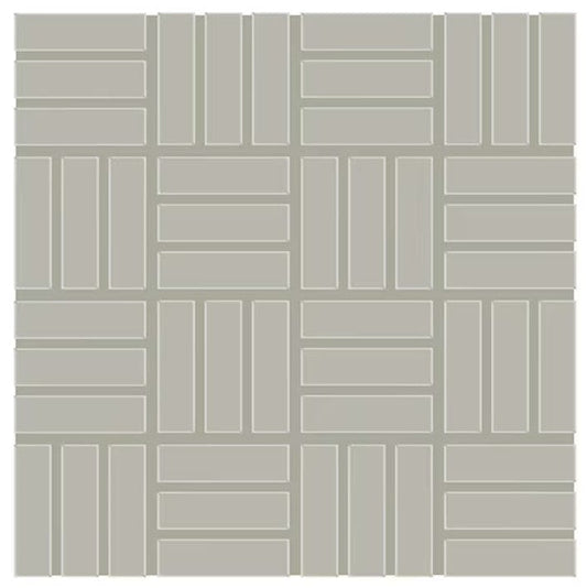 Ceramic Tile Daltile - Color Wheel Mosaic - Desert Gray 1 x 3 Lattice Weave Mosaic Box Daltile