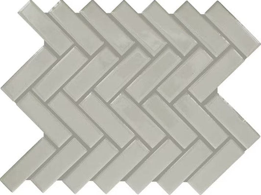 Ceramic Tile Daltile - Color Wheel Mosaic - Desert Gray 1x3 Herringbone Box Daltile