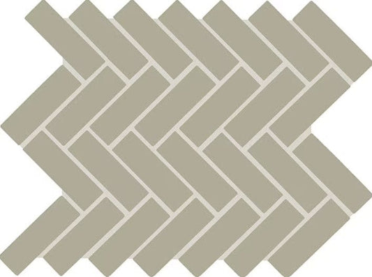 Ceramic Tile Daltile - Color Wheel Mosaic - Matte Architectural Gray 1x3 Herringbone Box Daltile