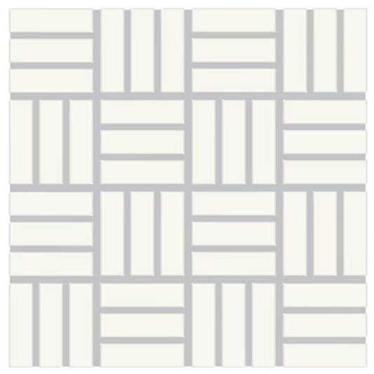 Ceramic Tile Daltile - Color Wheel Mosaic - Matte Arctic White 1 x 3 Lattice Weave Mosaic Box Daltile