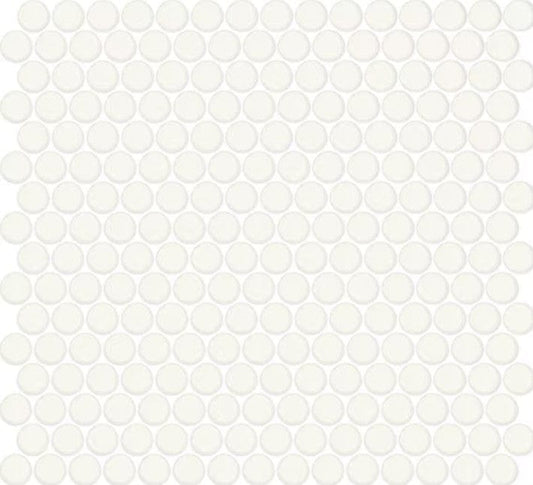 Ceramic Tile Daltile - Color Wheel Mosaic - Matte Arctic White Penny Round Mosaic Box Daltile