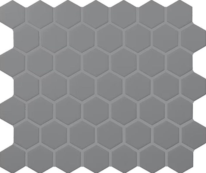 Ceramic Tile Daltile - Color Wheel Mosaic - Matte Suede Gray 1.5" Hexagon Box Daltile