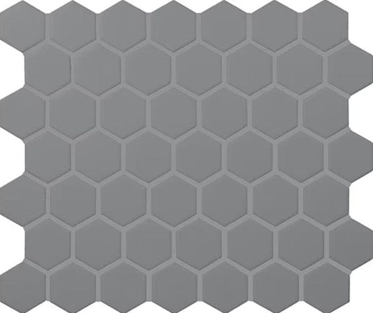 Ceramic Tile Daltile - Color Wheel Mosaic - Matte Suede Gray 1.5" Hexagon Box Daltile
