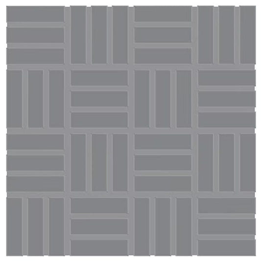 Ceramic Tile Daltile - Color Wheel Mosaic - Matte Suede Gray 1 x 3 Lattice Weave Mosaic Box Daltile
