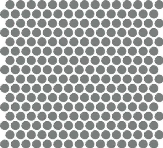 Ceramic Tile Daltile - Color Wheel Mosaic - Suede Gray Penny Round Mosaic Box Daltile