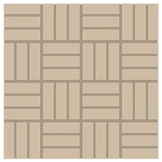 Ceramic Tile Daltile - Color Wheel Mosaic - Urban Putty 1 x 3 Lattice Weave Mosaic Box Daltile