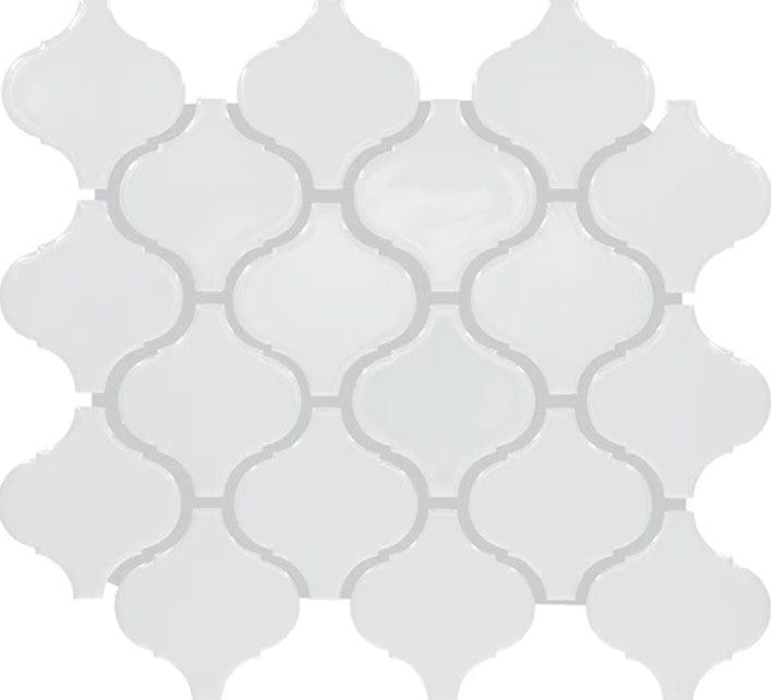 Ceramic Tile Daltile - Color Wheel™ Retro - Arctic White Arabesque - Mosaic Box Daltile