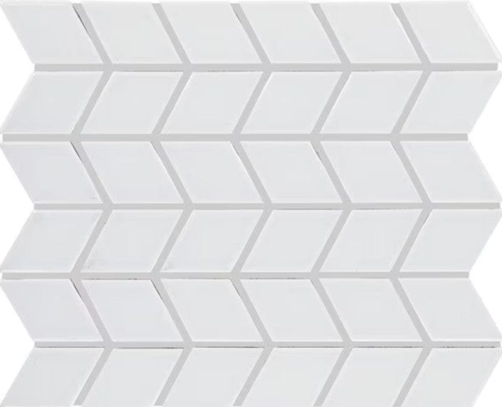 Ceramic Tile Daltile - Color Wheel™ Retro - Arctic White Chevron - Glazed Ceramic Box Daltile