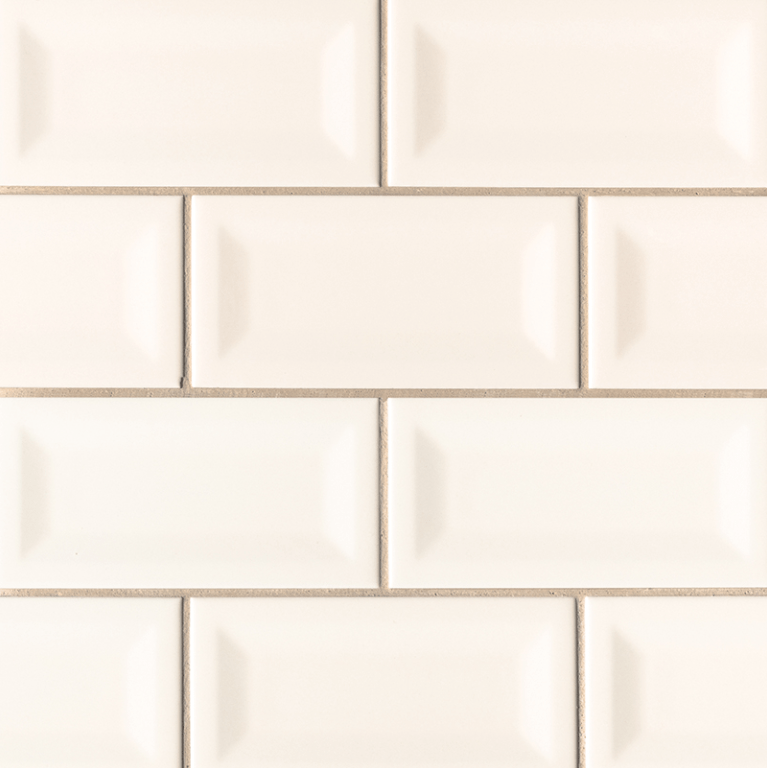 Ceramic Tile MSI - Domino - Almond Glossy - Inverted Beveled Subway Tile 3x6 MSI International