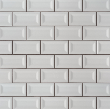 Ceramic Tile MSI - Domino - Gray Glossy - Inverted Beveled Subway Tile 3x6 MSI International