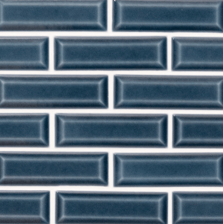 Ceramic Tile MSI - Highland Park - Bay Blue - Beveled Subway Tile 2x6 MSI International