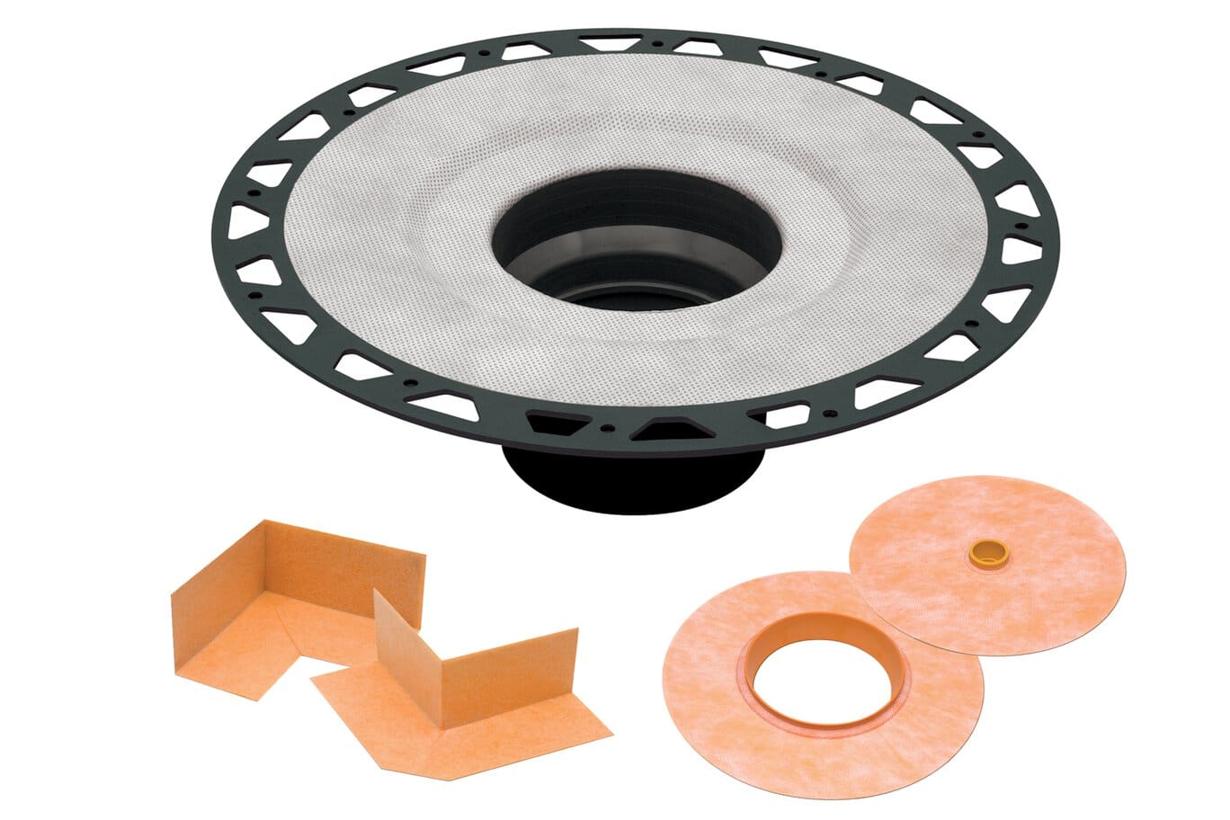 Drain Schluter® - KERDI-DRAIN - Flanges with Vertical Outlets Schluter