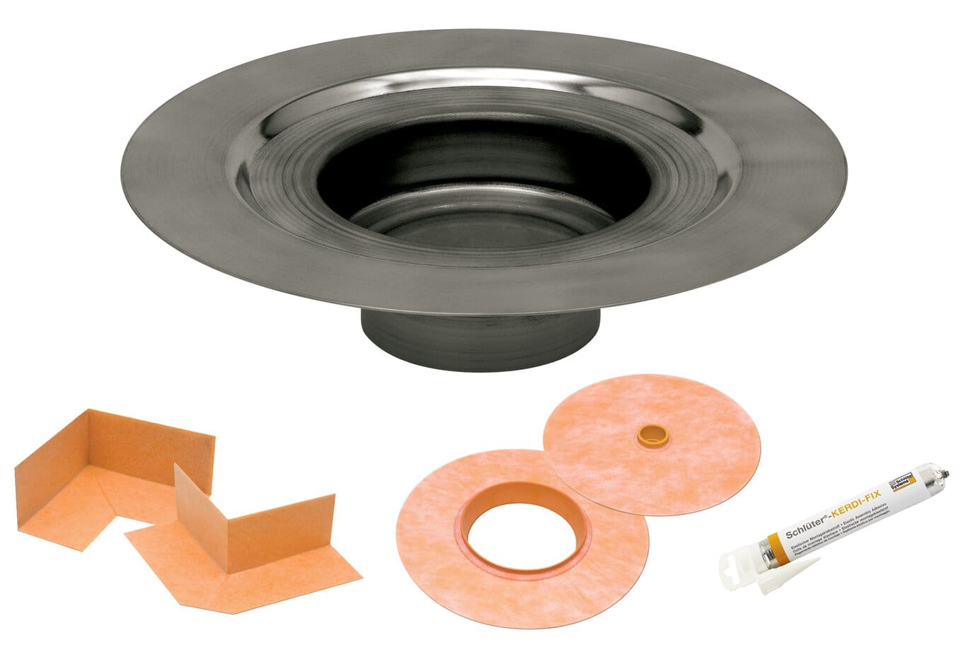 Drain Schluter® - KERDI-DRAIN - Flanges with Vertical Outlets Schluter
