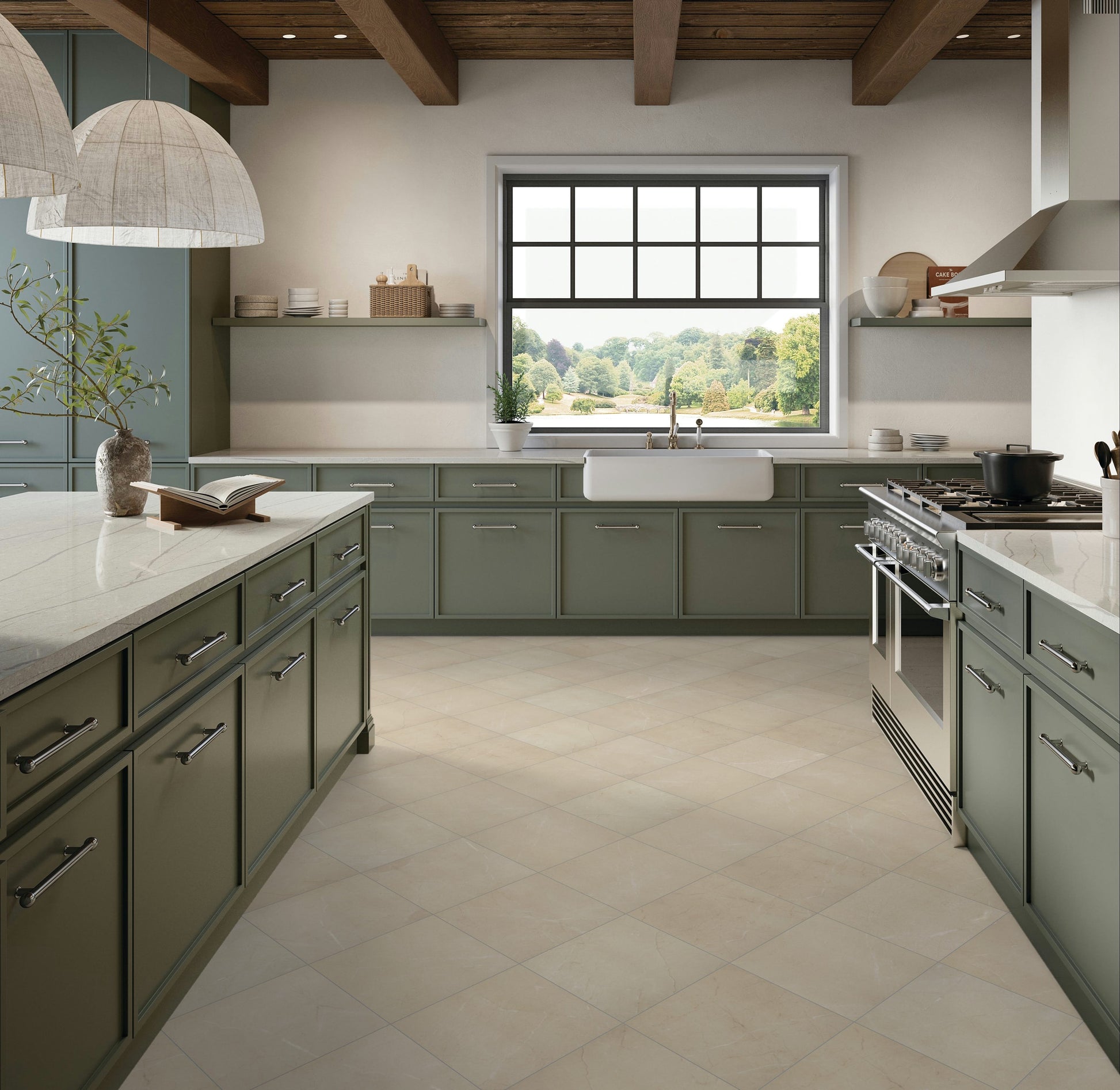 Floor Tile Daltile - Perpetuo - Elegant Beige Square 12x12 Matte - Floor Tile Daltile