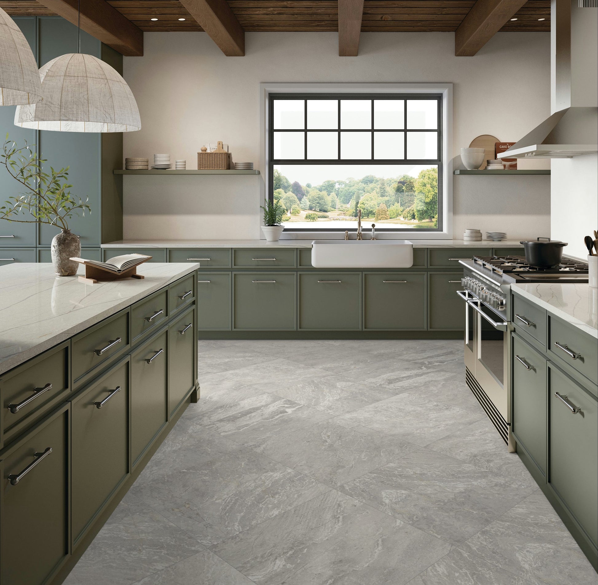Floor Tile Daltile - Perpetuo - Eternal Grey Square 24x24 Matte - Floor Tile Daltile