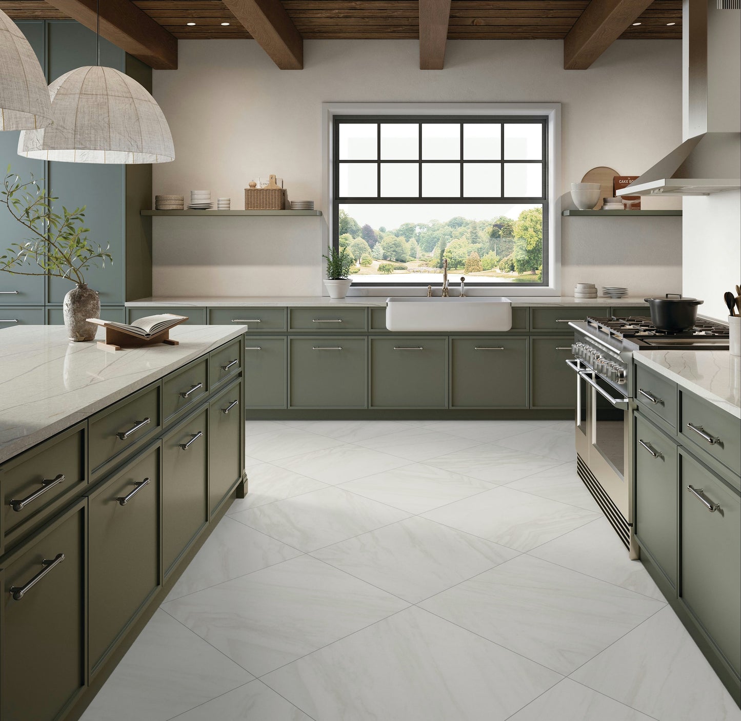 Floor Tile Daltile - Perpetuo - Timeless White Square 24x24 Matte - Floor Tile Daltile