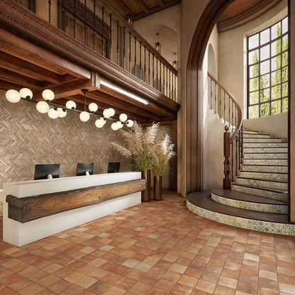 Floor Tile Marazzi - Cotto Revival - Rust Square 8x8 Floor Tile Marazzi