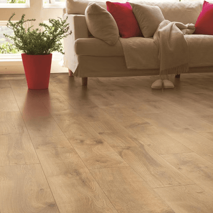 Laminate CLEARANCE | Mohawk - Albany Park - Honeytone Oak - Laminate Mohawk