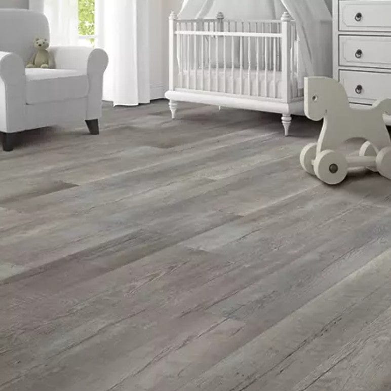 Luxury Vinyl Plank Mohawk - SolidTech - Maywood Springs - Worn Gray - Luxury Vinyl Plank Mohawk