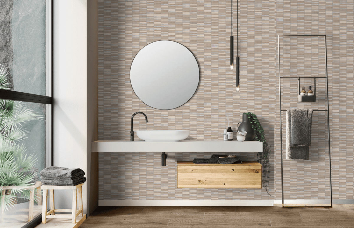 Mosaic Tile Daltile - Lucent Skies - Sunlit Dawn - Mosaic - Tile - 3/8 x 4 Daltile